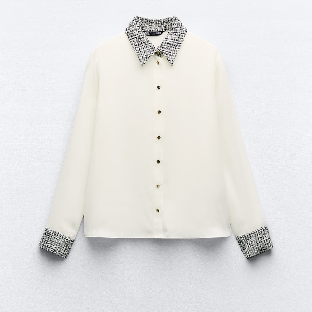 Zara button up top